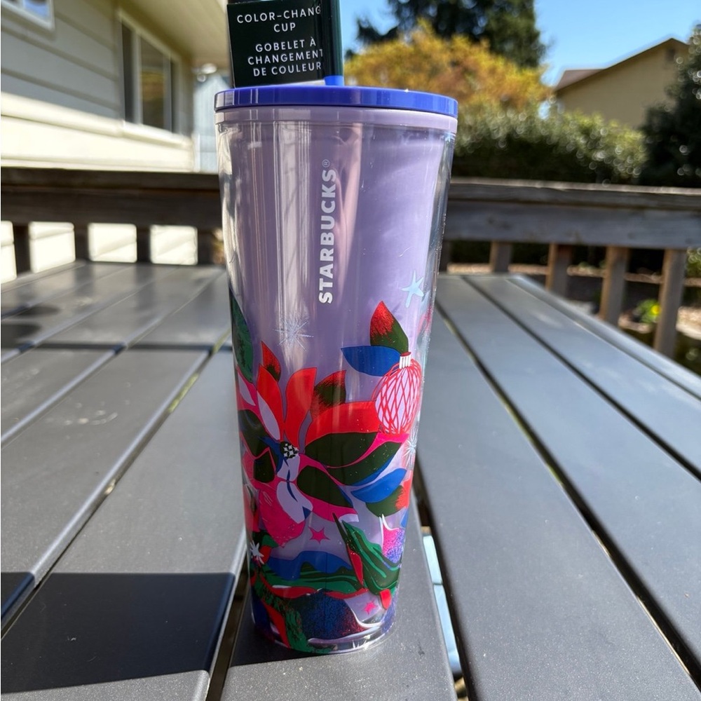 2023 Holiday Color Changing Starbucks Tumbler, Venti Iced Cup - Purple/Indigo - Picture 3 of 3